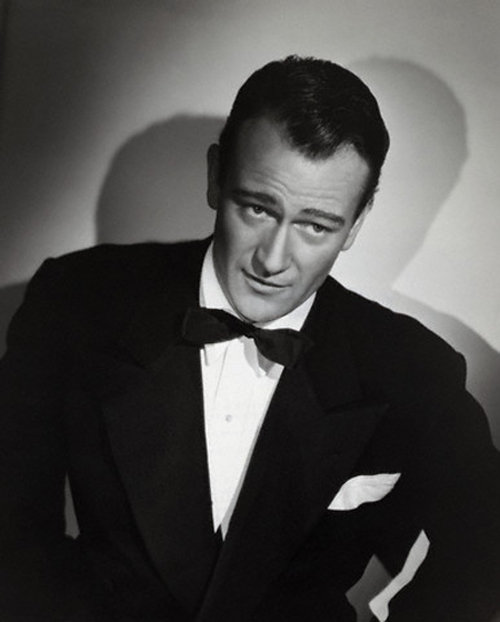 John Wayne Wearing a Tuxedo